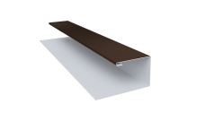 Планка П-образная Экобрус 0,5 Satin с пленкой RAL 8017 шоколад (2м)