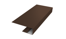J-Профиль 12мм 0,5 Satin с пленкой RAL 8017 шоколад (2м)