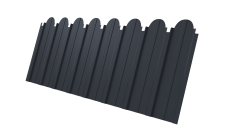 Профнастил C10A фигурный 0,4 PE-Double RAL 7024 мокрый асфальт