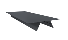 Планка стыковочная составная верхняя 0,45 Drap-double TX RAL 7024 мокрый асфальт (3м)