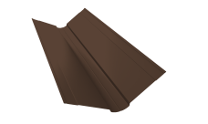 Планка ендовы верхней фигурной 150x150 0,45 PE с пленкой RAL 8017 шоколад (2м)