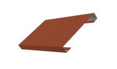 Ламель лицевая 150 забора жалюзи Texas 0,5 Satin с пленкой RAL 8004 терракота