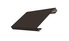 Ламель лицевая 150 забора жалюзи Texas 0,5 Satin с пленкой RR 32 темно-коричневый