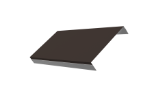 Ламель обратная 150 забора жалюзи Texas 0,5 Satin с пленкой RR 32 темно-коричневый