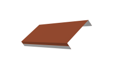Ламель обратная 125 забора жалюзи Texas 0,5 Satin с пленкой RAL 8004 терракота