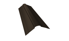 Планка конька фигурного 100x100 0,5 Satin с пленкой RR 32 темно-коричневый (2м)