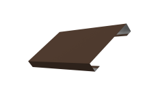 Ламель лицевая 125 забора жалюзи Texas 0,5 Satin с пленкой RAL 8017 шоколад