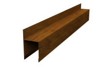 Планка опорная составная внешняя для забора жалюзи Palermo 0,45 Print-double Elite Golden Wood (1,8м)
